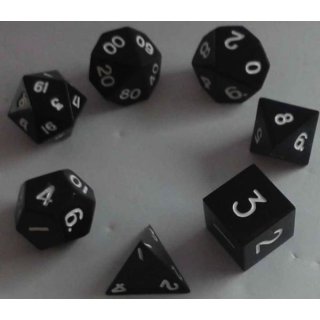 Metallic Dice Black Color Solid Metal Polyhedral  (7)