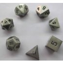 Metallic Dice Antique SilverColor Solid Metal Polyhedral...