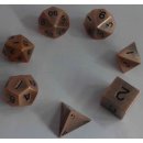 Metallic Dice Antique Copper Color Solid Metal Polyhedral...