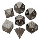 Metallic Dice Sterling Gray Metal Polyhedral Dice Set...