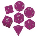 Metallic Dice Pink Painted Metal Polyhedral Dice Set 16mm...