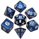 Metallic Dice Blue Painted Metal Polyhedral Dice Set 16mm...