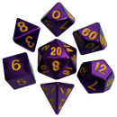 16mm Polyhedral Purple w Gold Numbers (7)