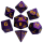 16mm Polyhedral Purple w Gold Numbers (7)