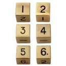 Metallic Dice 6Count 16mm d6 Gold Metal Dice Set