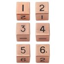 Metallic Dice 6Count 16mm d6 Copper Metal Dice Set