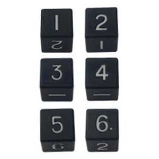 Metallic Dice 6Count 16mm d6 Black Metal Dice Set