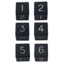 Metallic Dice 6Count 16mm d6 Black Metal Dice Set