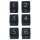 Metallic Dice 6Count 16mm d6 Black Metal Dice Set