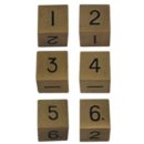 Metallic Dice 6Count 16mm d6 Antique Gold Metal Dice Set