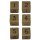 Metallic Dice 6Count 16mm d6 Antique Gold Metal Dice Set