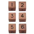 Metallic Dice 6Count 16mm d6 Antique Copper Metal Dice Set
