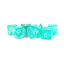 16mm Stardust Acrylic Poly Dice Set Turquoise (7)