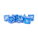 16mm Stardust Acrylic Poly Dice Set Blue with Silver...