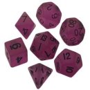 Resin Dice 16mm Purple Glow in the Dark Dice Set (7)