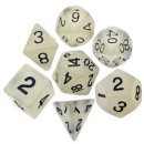 Resin Dice 16mm Clear Glow in the Dark Dice Set (7)