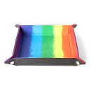 Velvet Folding Dice Tray with Leather Backing 10x10...