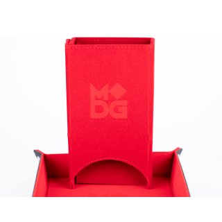 Fold Up Velvet Dice Tower Red