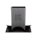 Fold Up Leather Dice Tower Black