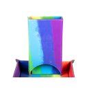 Fold Up Velvet Dice Tower Watercolor Rainbow