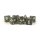 16mm Resin Icy Opal Dice Poly Set Black w/ Silver Numbers (7)