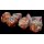 Resin Polyhedral Dice Set Red Pearl Swirl (7)