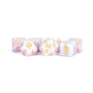 Resin Polyhedral Dice Set Lavender (7)