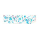 16mm Resin Polyhedral Dice Set Clear Confetti (7)