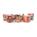 16mm Resin Polyhedral Dice Set Particle Dice Red/Black (7)