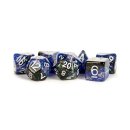 16mm Eternal Resin Poly Dice Set Blue/Black (7)