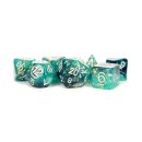 16mm Eternal Resin Poly Dice Set Teal/Black (7)