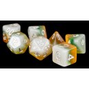 Resin Polyhedral Dice Set Fruit Kiwi (7)