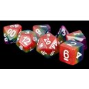 Resin Polyhedral Dice Set Rainbow (7)