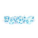 16mm Resin Flash Dice Poly Set Clear w/ Light Blue...
