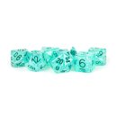 16mm Resin Flash Dice Poly Set Teal (7)