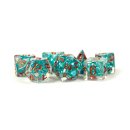 16mm Resin Pearl Dice Poly Set Teal with Copper Numbers (7)