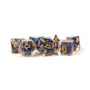 16mm Resin Pearl Dice Poly Set Royal Blue with Gold...