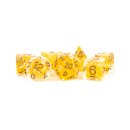 16mm Resin Poly Dice Set Pearl Citrine with Copper...