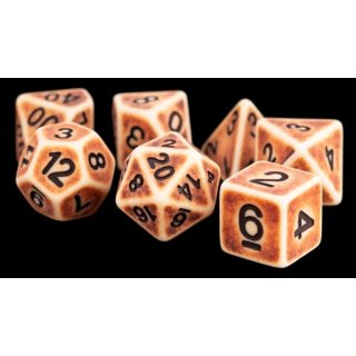 Resin Polyhedral Dice Set Ancient Brown (7)