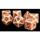 Resin Polyhedral Dice Set Ancient Brown (7)
