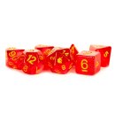 Unicorn Resin Polyhedral Dice Set Red (7)