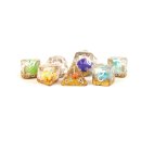 16mm Resin Poly Dice Set Rainbow Dinosaur (7)