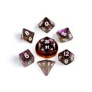 10mm Mini Stardust Acrylic Poly Dice Set Supervolcano (7)