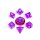 10mm Mini Stardust Acrylic Poly Dice Set Purple (7)