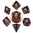 Mini Polyhedral Dice Set Ethereal Black with White...