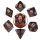 Mini Polyhedral Dice Set Ethereal Black with White Numbers (7)