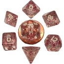 Mini Polyhedral Dice Set Ethereal Light Purple with White...