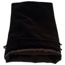 Black Velvet Dice Bag with Black Satin Lining 6x8