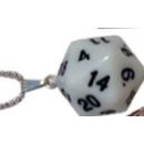 D20 Necklaces White