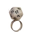 D20 Rings Adjustable White Ring One Size Fits Most